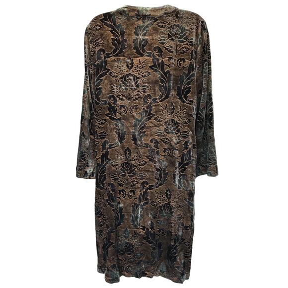 Citron Textured Velvet Robe - Duster - Iridescent and Colorful size M - Picture 13 of 14